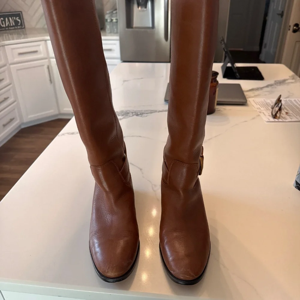 Jcrew knee length leather boots